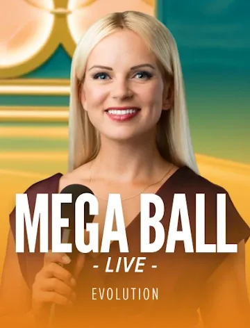 Mega Ball by Evolution, RTP 95.4%, playable at Seven Casino